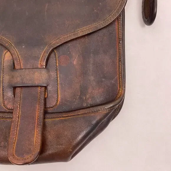 Vintage 1970's Coach Courier Pouch 8920 Leather Bag Brown - Picture 3 of 7